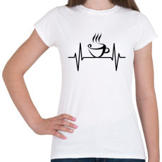 PRINTFASHION Ekg kávé - Női póló - Fehér