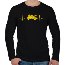 PRINTFASHION EKG moci - Férfi hosszú ujjú póló - Fekete férfi póló