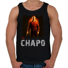 PRINTFASHION el chapo - Férfi atléta - Fekete
