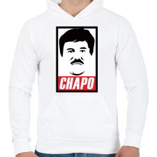 PRINTFASHION El Chapo - Férfi kapucnis pulóver - Fehér férfi pulóver, kardigán