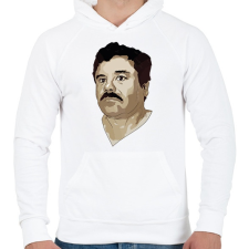 PRINTFASHION El Chapo - Férfi kapucnis pulóver - Fehér férfi pulóver, kardigán