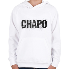 PRINTFASHION El Chapo - Gyerek kapucnis pulóver - Fehér gyerek pulóver, kardigán