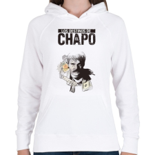PRINTFASHION El Chapo - Női kapucnis pulóver - Fehér női pulóver, kardigán