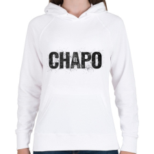 PRINTFASHION El Chapo - Női kapucnis pulóver - Fehér női pulóver, kardigán
