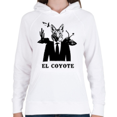 PRINTFASHION el coyote - Női kapucnis pulóver - Fehér