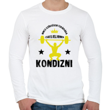 PRINTFASHION El kell mennem kondizni - Férfi hosszú ujjú póló - Fehér férfi póló