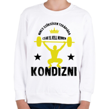 PRINTFASHION El kell mennem kondizni - Gyerek pulóver - Fehér gyerek pulóver, kardigán