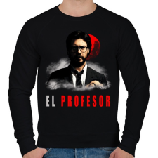 PRINTFASHION EL PROFESOR - Férfi pulóver - Fekete férfi pulóver, kardigán