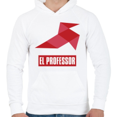 PRINTFASHION El Professor - Férfi kapucnis pulóver - Fehér