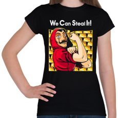 PRINTFASHION El tudjuk lopni! - Női póló - Fekete