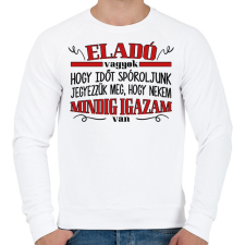 PRINTFASHION Eladó vagyok - Igazam van - Férfi pulóver - Fehér férfi pulóver, kardigán