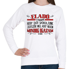 PRINTFASHION Eladó vagyok - Igazam van - Női pulóver - Fehér női pulóver, kardigán