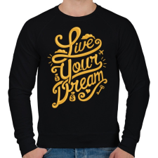 PRINTFASHION Éld az álmod - Férfi pulóver - Fekete férfi pulóver, kardigán