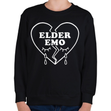 PRINTFASHION Elder emo heart - Gyerek pulóver - Fekete gyerek pulóver, kardigán