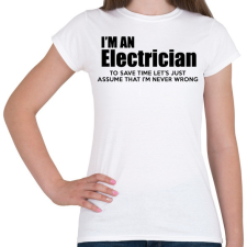 PRINTFASHION ELECTRICIAN - Női póló - Fehér női póló