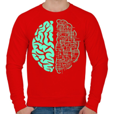 PRINTFASHION Electroagy - Férfi pulóver - Piros férfi pulóver, kardigán