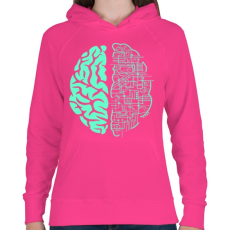 PRINTFASHION Electroagy - Női kapucnis pulóver - Fukszia