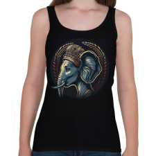 PRINTFASHION Elefánt királynő - Női atléta - Fekete női trikó