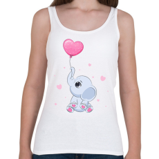 PRINTFASHION Elefánt  - Női atléta - Fehér