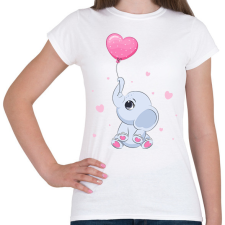 PRINTFASHION Elefánt - Női póló - Fehér női póló