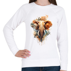 PRINTFASHION Elefánt  - Női pulóver - Fehér