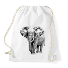 PRINTFASHION elefánt - Sportzsák, Tornazsák - Fehér tornazsák