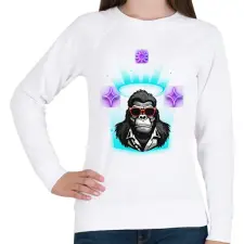 PRINTFASHION Elegancia - Női pulóver - Fehér női pulóver, kardigán