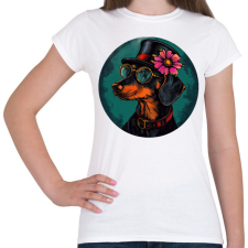 PRINTFASHION Elegáns Tacsi - Női póló - Fehér női póló