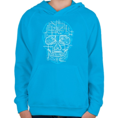 PRINTFASHION Elektrokoponya - Gyerek kapucnis pulóver - Azúrkék