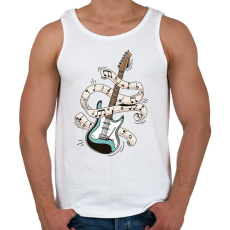 PRINTFASHION Elektromos gitár - Férfi atléta - Fehér