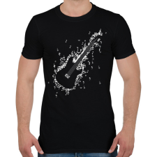 PRINTFASHION Elektromos gitár - Férfi póló - Fekete férfi póló