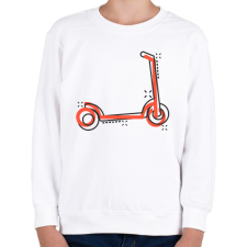 PRINTFASHION Elektromos roller - Gyerek pulóver - Fehér gyerek pulóver, kardigán