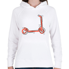 PRINTFASHION Elektromos roller - Női kapucnis pulóver - Fehér női pulóver, kardigán