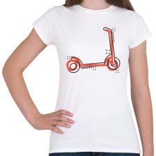 PRINTFASHION Elektromos roller - Női póló - Fehér női póló