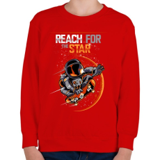 PRINTFASHION Elérni a csillagokat - Gyerek pulóver - Piros