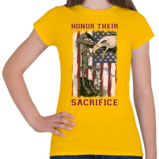 PRINTFASHION Elesett katona - Női póló - Sárga női póló