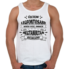 PRINTFASHION Életem legfontosabb napja - Férfi atléta - Fehér atléta, trikó