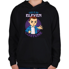 PRINTFASHION Eleven costume - Gyerek kapucnis pulóver - Fekete