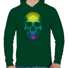 PRINTFASHION Eleven koponya - Férfi kapucnis pulóver - Sötétzöld