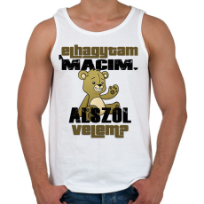 PRINTFASHION Elhagytam a macim, alszol velem? - Férfi atléta - Fehér