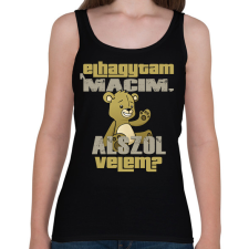 PRINTFASHION Elhagytam a macim, alszol velem? - Női atléta - Fekete női trikó