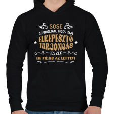 PRINTFASHION Elképesztő targoncás - Férfi kapucnis pulóver - Fekete férfi pulóver, kardigán