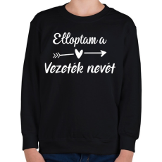 PRINTFASHION Elloptam a vezeték nevét - páros 2 - Gyerek pulóver - Fekete