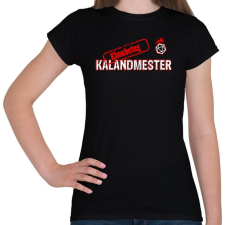 PRINTFASHION Elmebeteg Kalandmester - Női póló - Fekete női póló