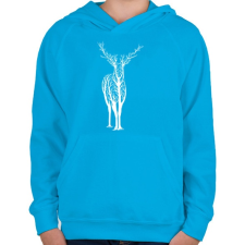 PRINTFASHION Élővilág - Gyerek kapucnis pulóver - Azúrkék gyerek pulóver, kardigán
