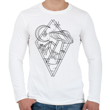 PRINTFASHION Elrablás - Férfi hosszú ujjú póló - Fehér férfi póló