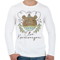 PRINTFASHION Első karácsonyom - Férfi hosszú ujjú póló - Fehér