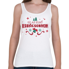 PRINTFASHION Első Karácsonyom - Női atléta - Fehér