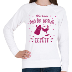 PRINTFASHION Első közös anyák napja - Női pulóver - Fehér