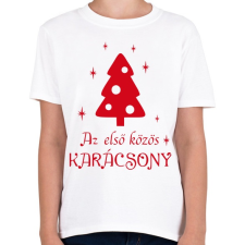 PRINTFASHION Első közös karácsony - Gyerek póló - Fehér gyerek póló